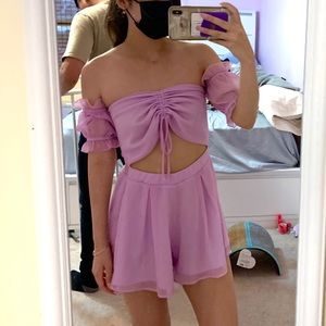 pink/purple lucy in the sky romper